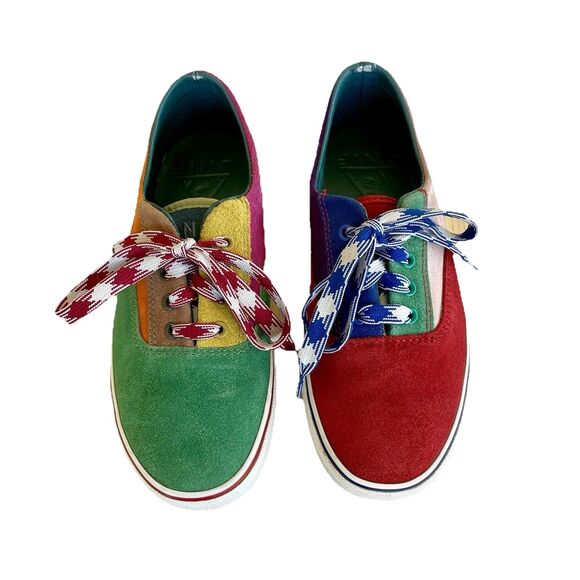 UNIF Colorblock Corbin Leather Sneakers Unisex Men’s 5 Women’s 6.5 Mismatch - Picture 1 of 9